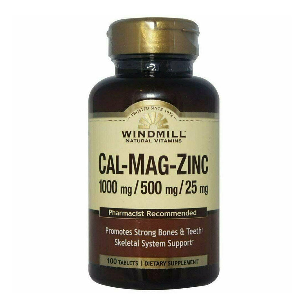 Windmill Calcium Magnesium Plus Zinc Tablets, 100 Ea